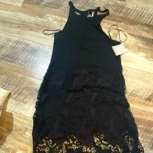 Free People Black Dress Lace